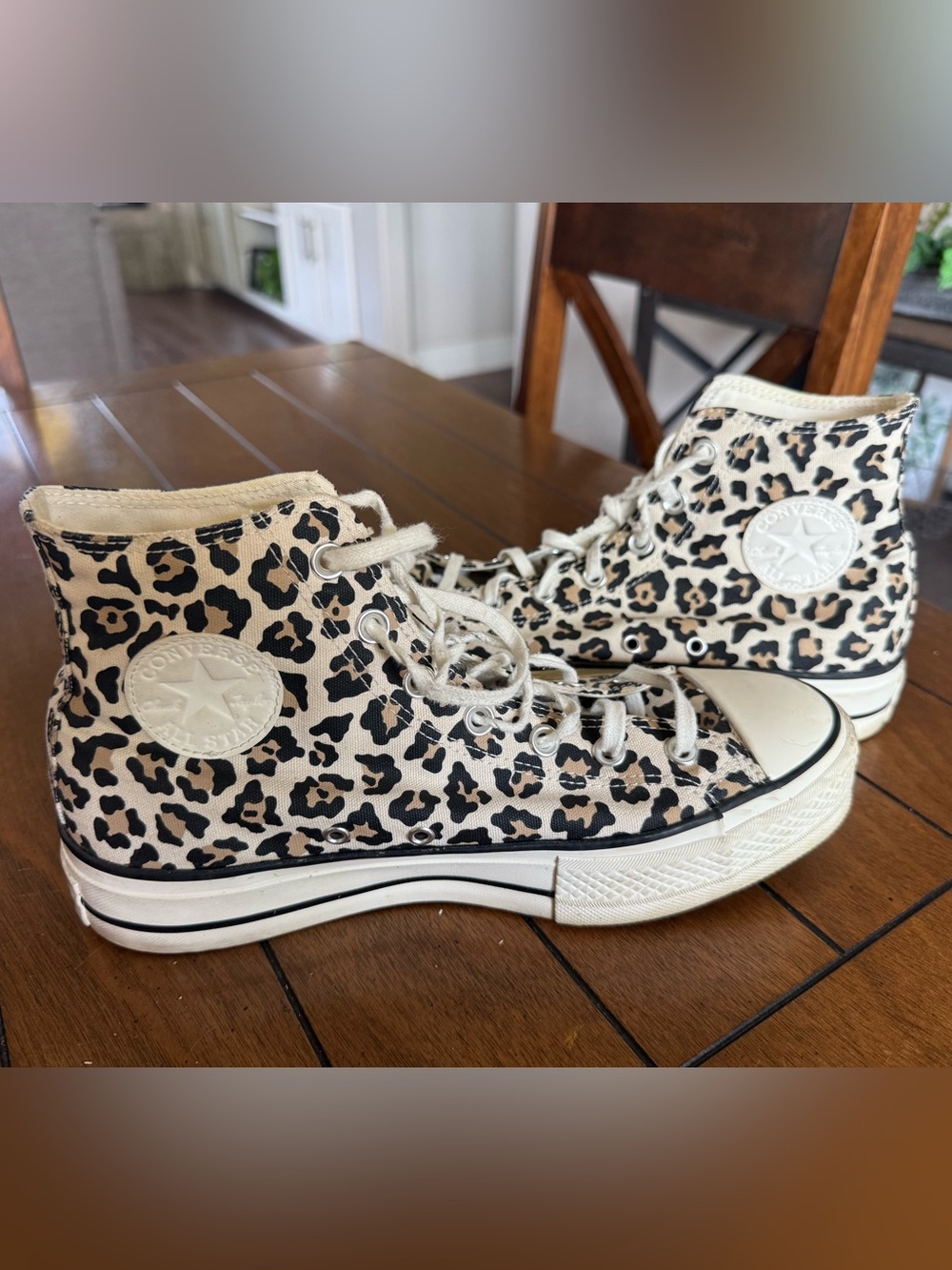 Converse High Top Sneakers - leopard/cheetah print!
